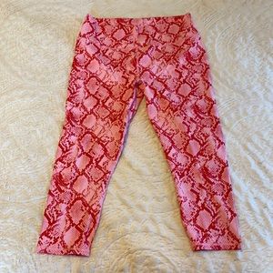 NWT- Fabletics xxl pink snake leggings